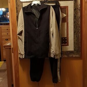 DIAMANTE BLACK/GRAY STRIPED SET